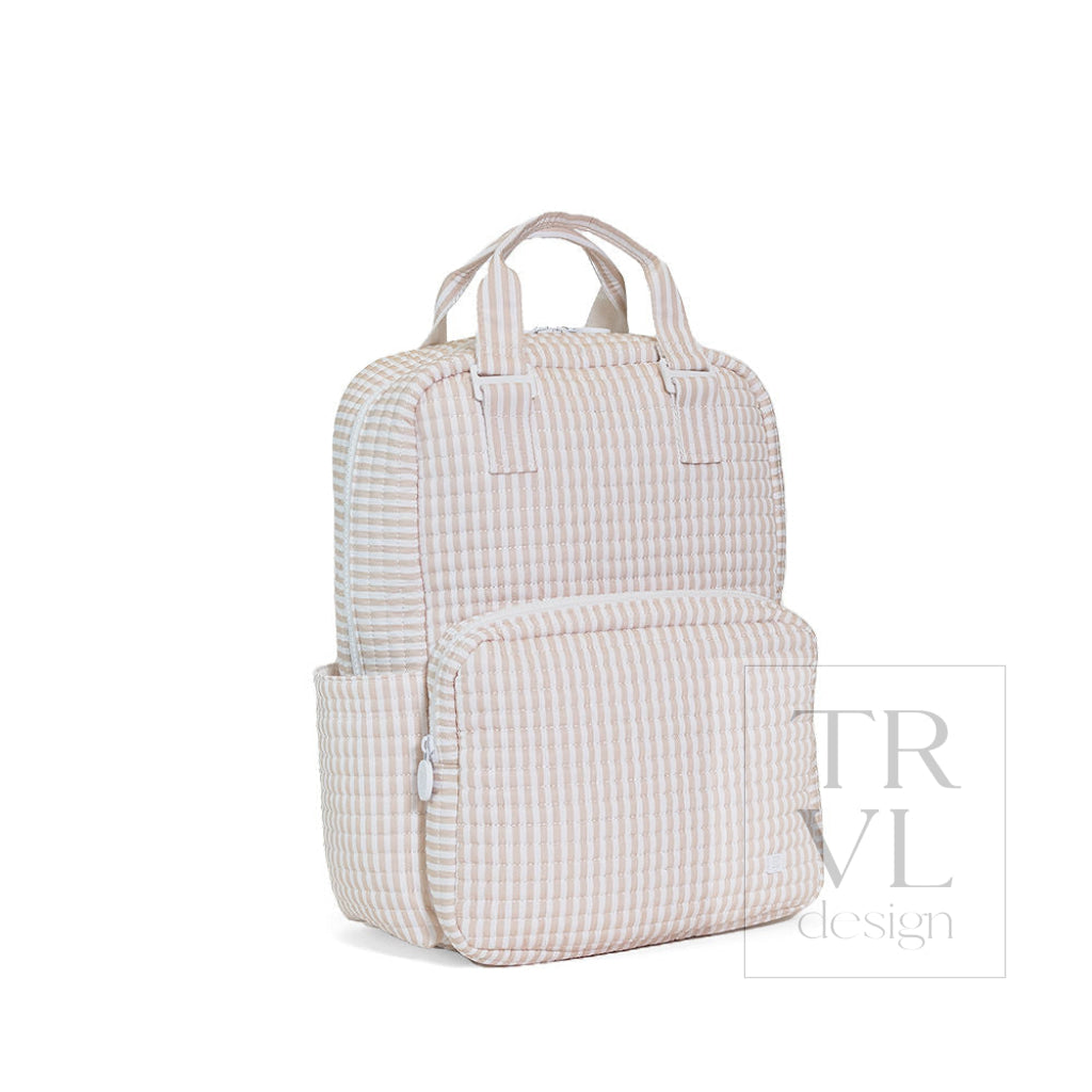 QUILTED ALL YOU NEED BAG - PIMLICO STRIPE SAND - Diaper Bags