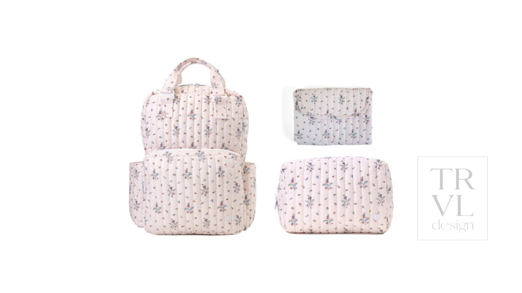 Quilted All You Need Bundle in Fleurie + Changer Mat + Everyday (3 Piece) - Baby Gift Sets