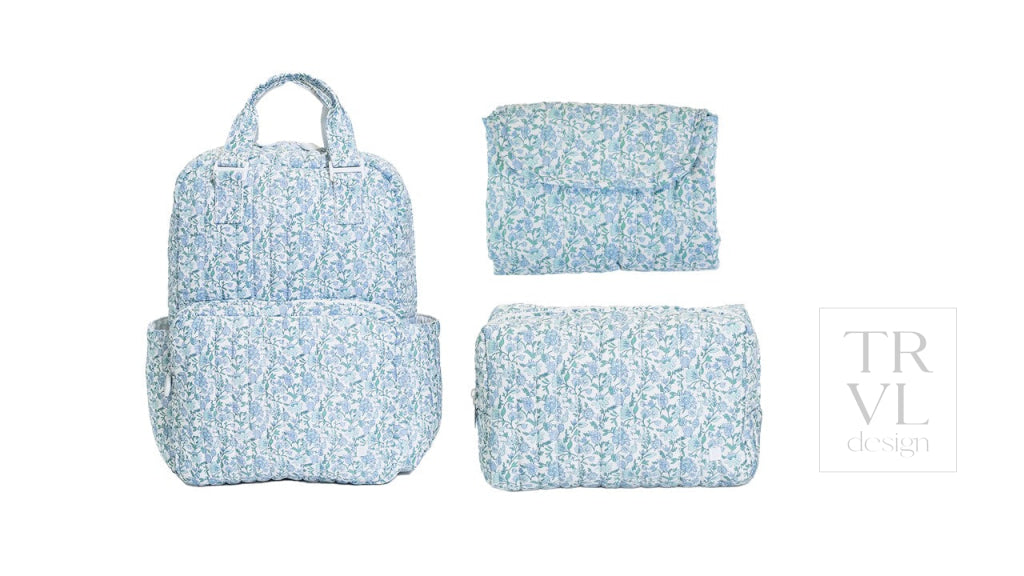Quilted All You Need Bundle in Hamptons Floral + Changer Mat + Everyday (3 Piece) - Baby Gift Sets