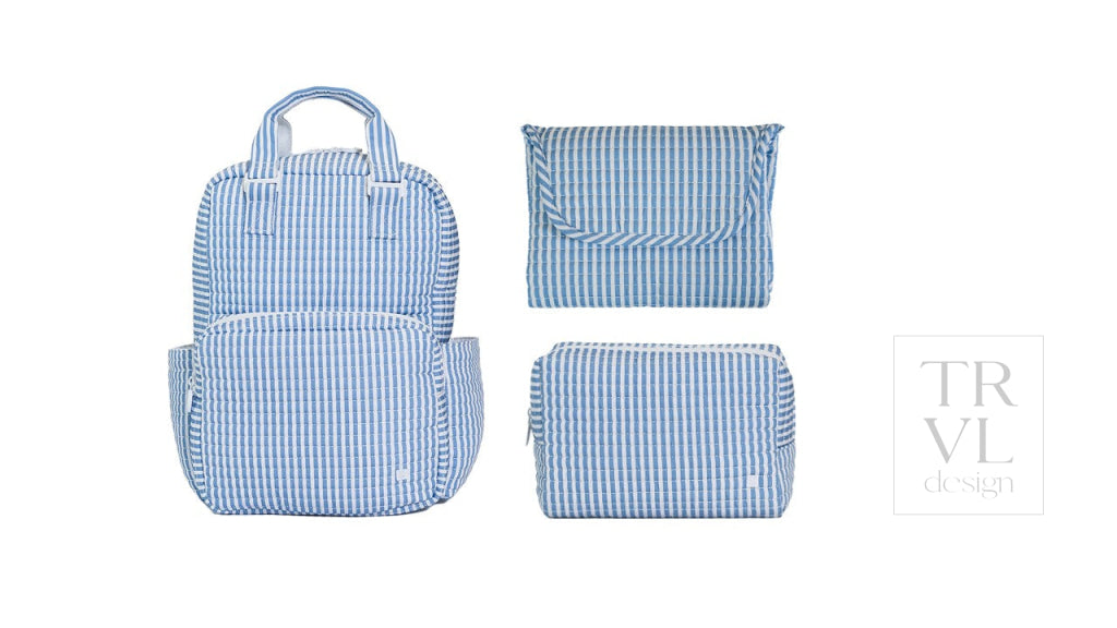 Quilted All You Need Bundle in Pimlico Stripe Chambray + Changer Mat + Everyday (3 Piece) - Baby Gift Sets