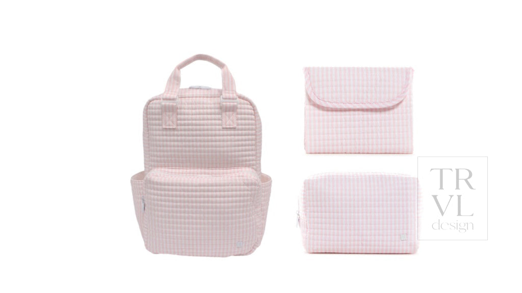 Quilted All You Need Bundle in Pimlico Stripe Pink + Changer Mat + Everyday (3 Piece) - Baby Gift Sets