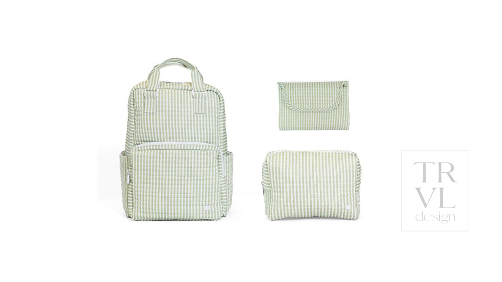Quilted All You Need Bundle in Pimlico Stripe Sage + Changer Mat + Everyday (3 Piece) - Baby Gift Sets