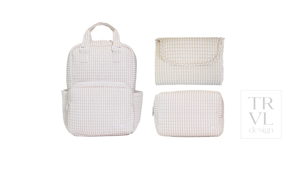 Quilted All You Need Bundle in Pimlico Stripe Sand + Changer Mat + Everyday (3 Piece) - Baby Gift Sets