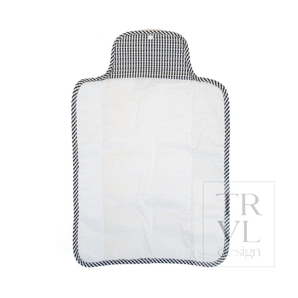 QUILTED CHANGING MAT - GINGHAM BLACK - Changing Mats