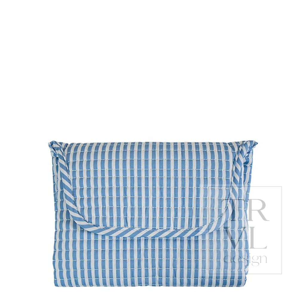 QUILTED CHANGING MAT - PIMLICO STRIPE CHAMBRAY - Changing Mats