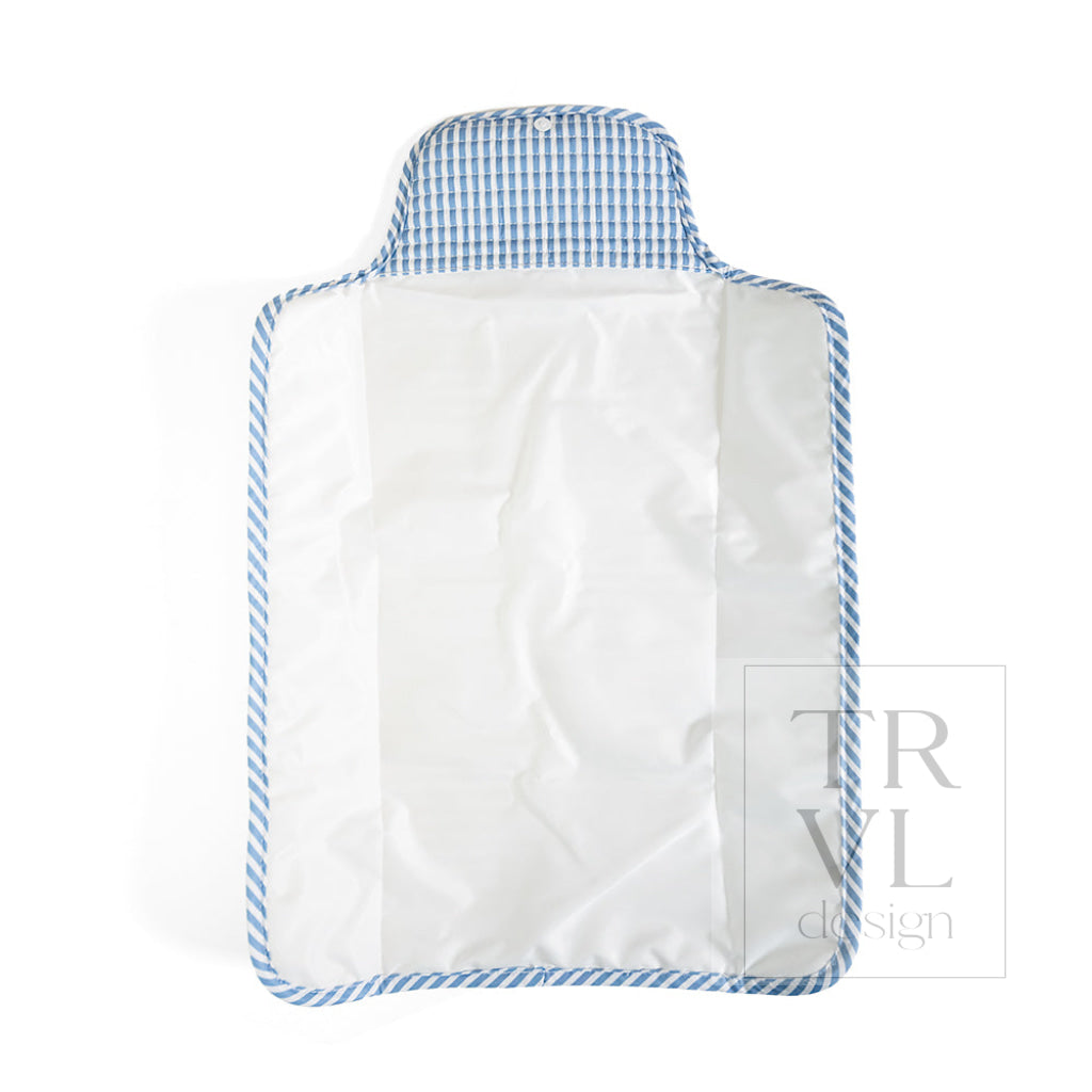 QUILTED CHANGING MAT - PIMLICO STRIPE CHAMBRAY - Changing Mats
