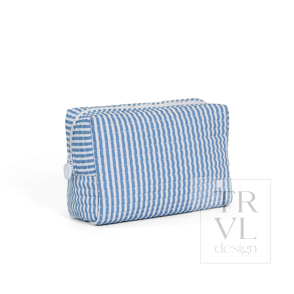 QUILTED EVERYDAY BAG - PIMLICO STRIPE CHAMBRAY - Cosmetic & Toiletry Bags