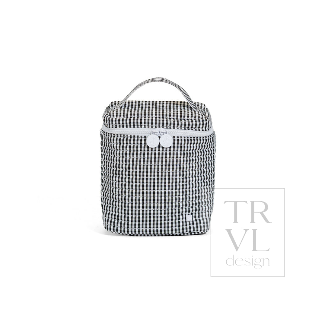 QUILTED GO GO LUNCH INSULATED BAG- GINGHAM BLACK - Lunch Bags