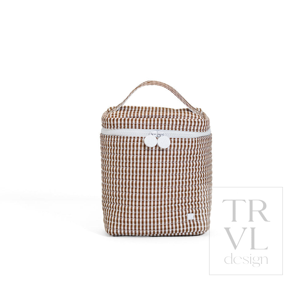 QUILTED GO GO LUNCH INSULATED BAG- GINGHAM COCO - Lunch Bags