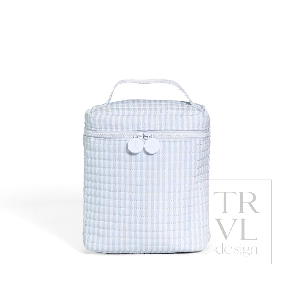QUILTED GO GO LUNCH INSULATED BAG- PIMLICO STRIPE BLUE - Lunch Bags