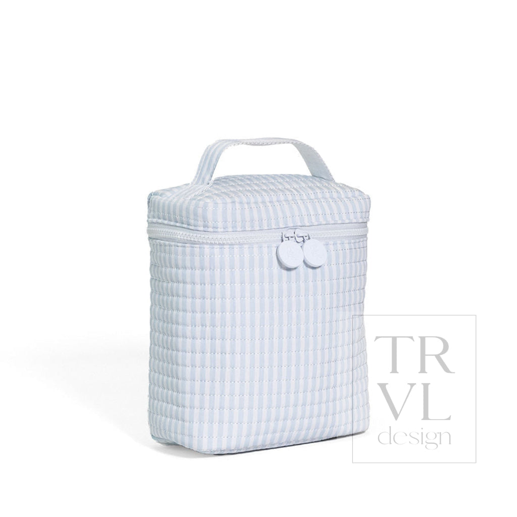 QUILTED GO GO LUNCH INSULATED BAG- PIMLICO STRIPE BLUE - Lunch Bags