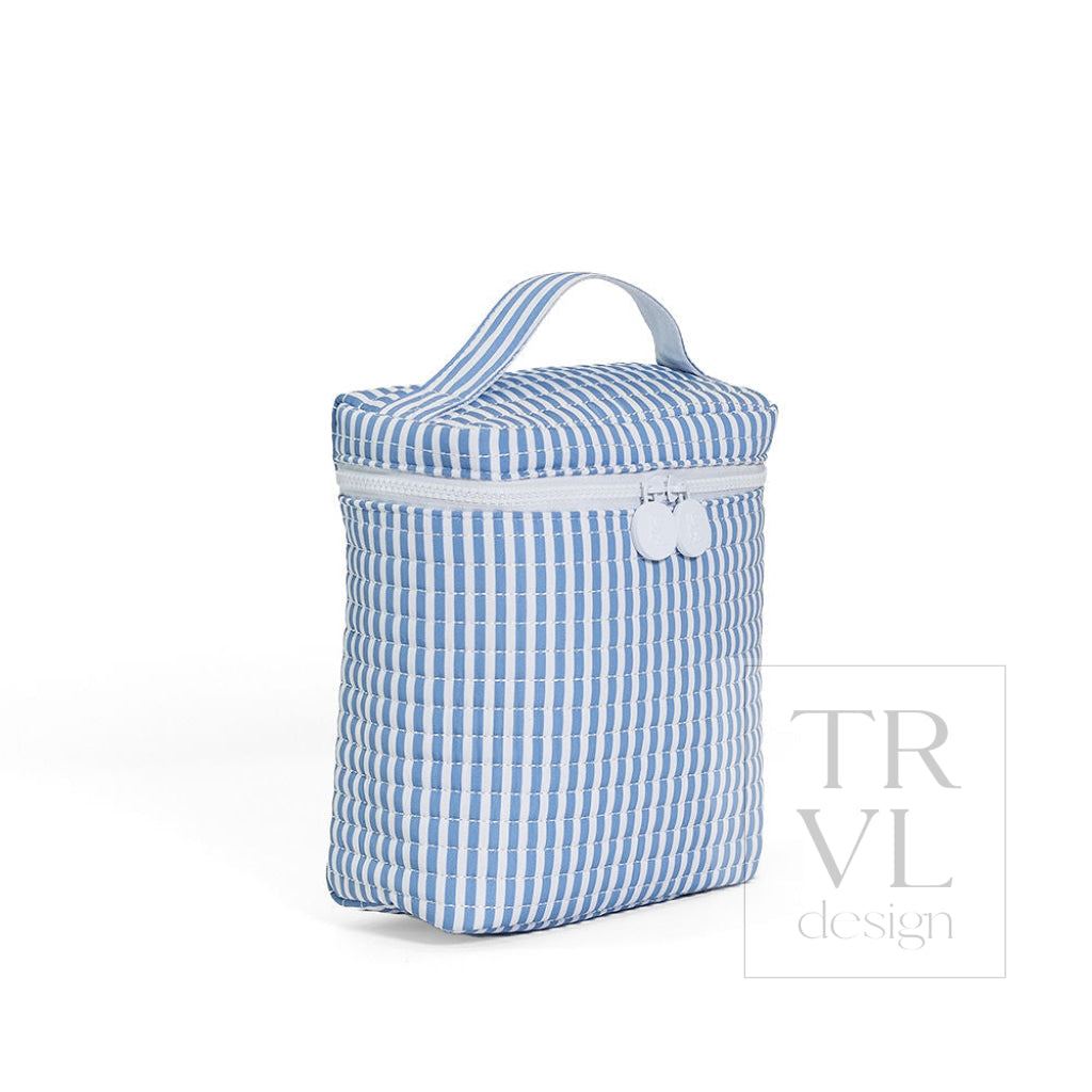 QUILTED GO GO LUNCH INSULATED BAG - PIMLICO STRIPE CHAMBRAY - Lunch Bags