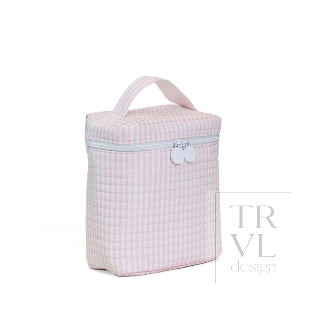 QUILTED GO GO LUNCH INSULATED BAG - PIMLICO STRIPE PINK - Lunch Bags