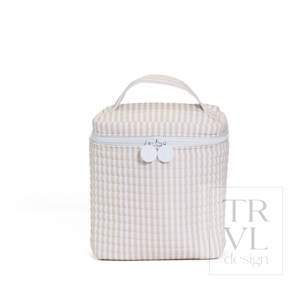 QUILTED GO GO LUNCH INSULATED BAG- PIMLICO STRIPE SAND - Lunch Bags