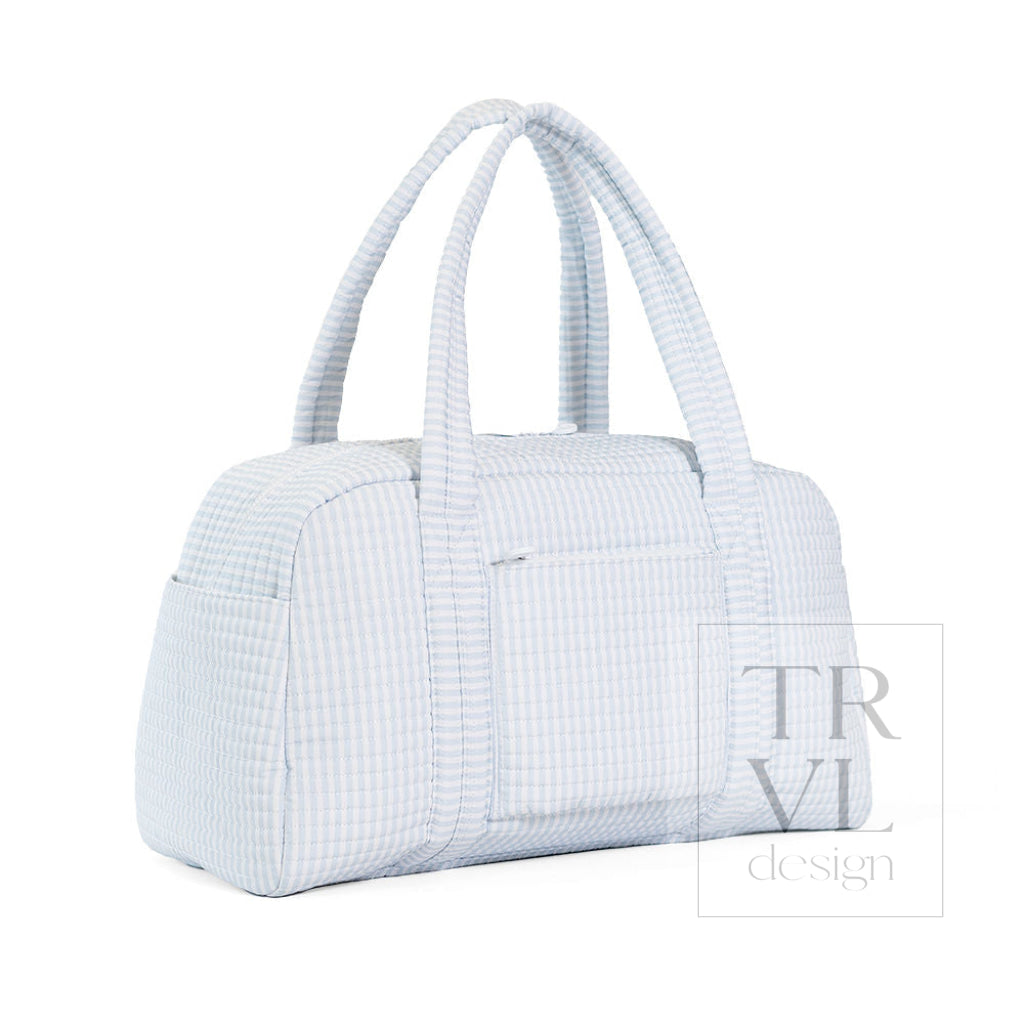 QUILTED GRANDE DUFFEL - PIMLICO STRIPE BLUE - Duffel Bags