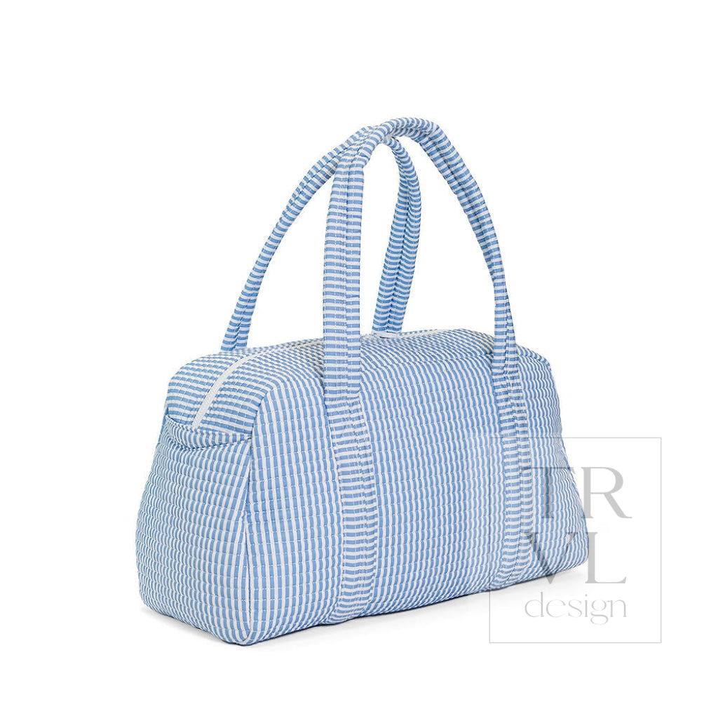 QUILTED GRANDE DUFFEL - PIMLICO STRIPE CHAMBRAY - Duffel Bags