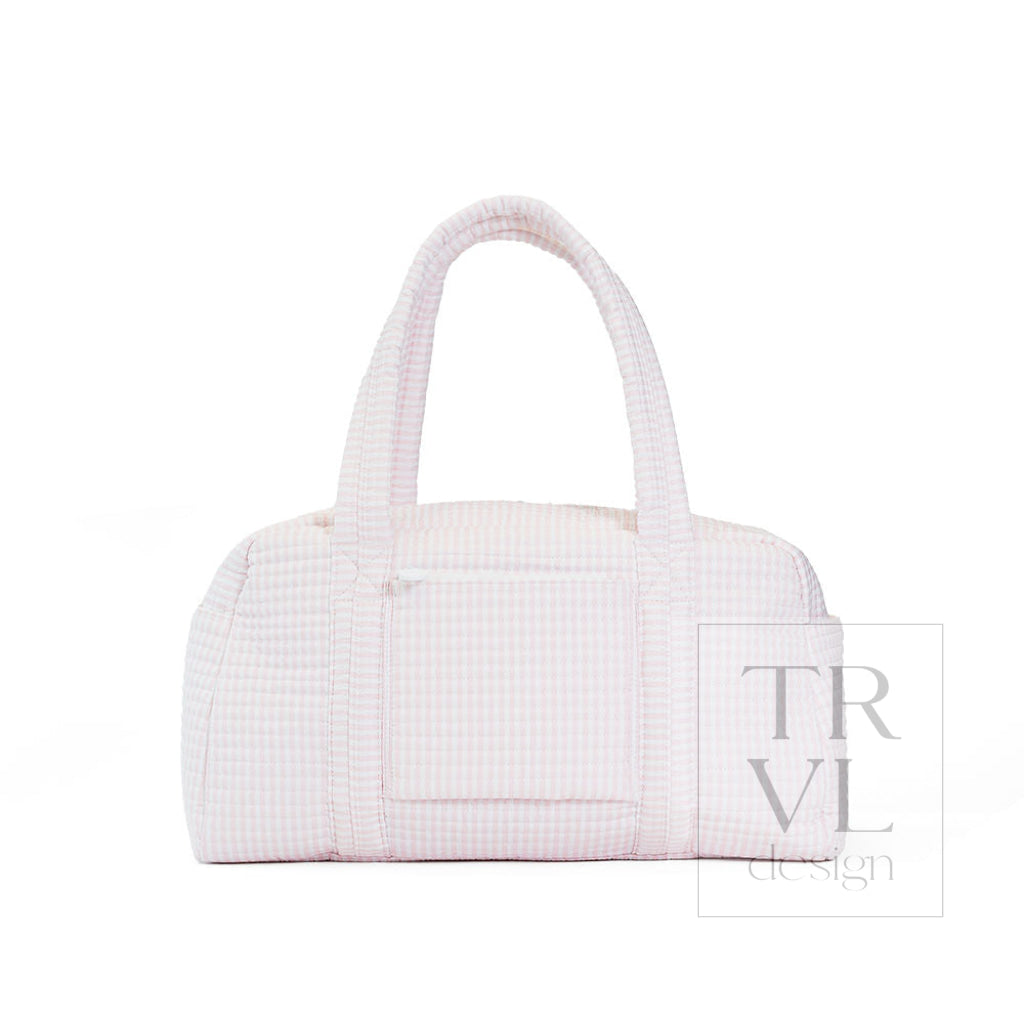 QUILTED GRANDE DUFFEL - PIMLICO STRIPE PINK - Duffel Bags