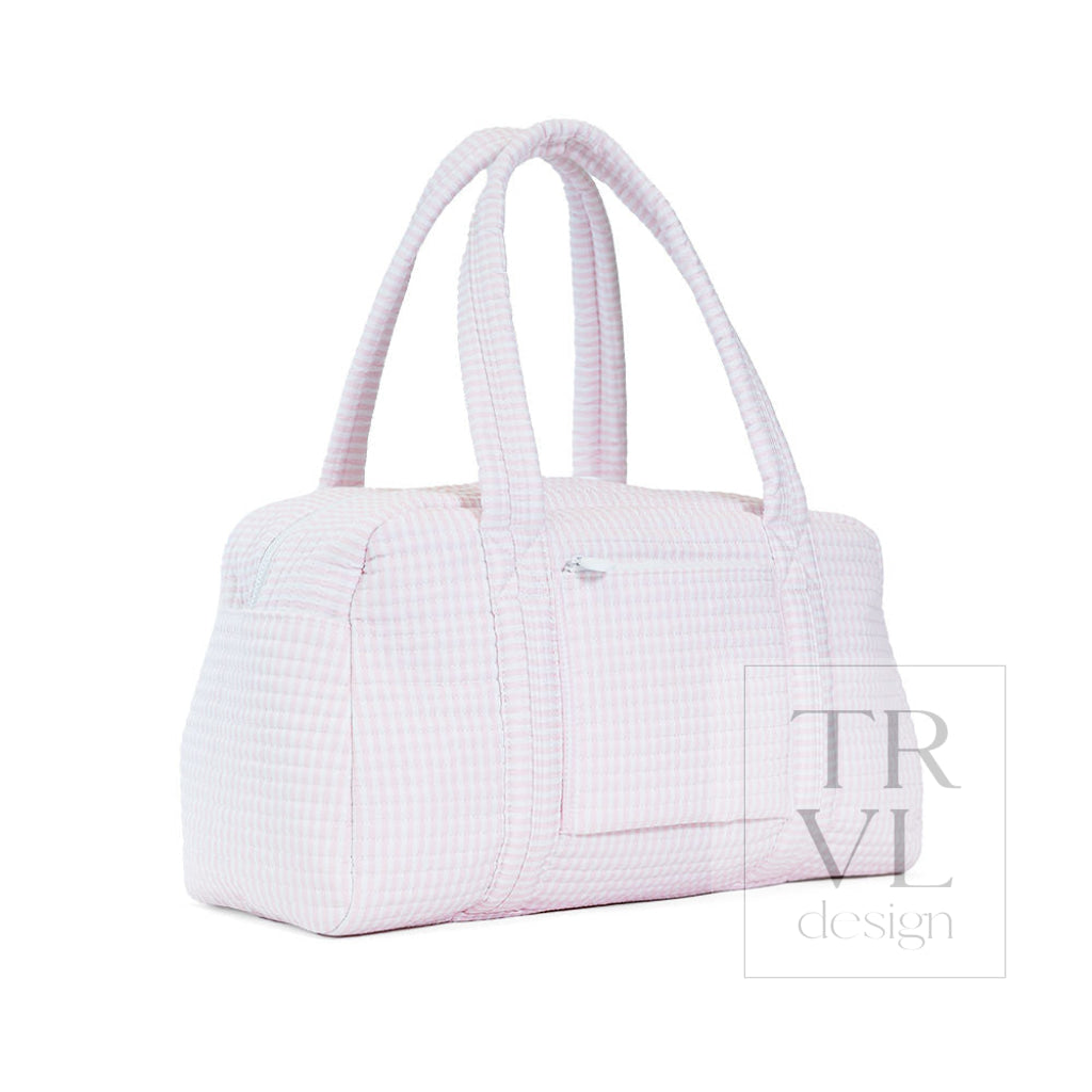 QUILTED GRANDE DUFFEL - PIMLICO STRIPE PINK - Duffel Bags
