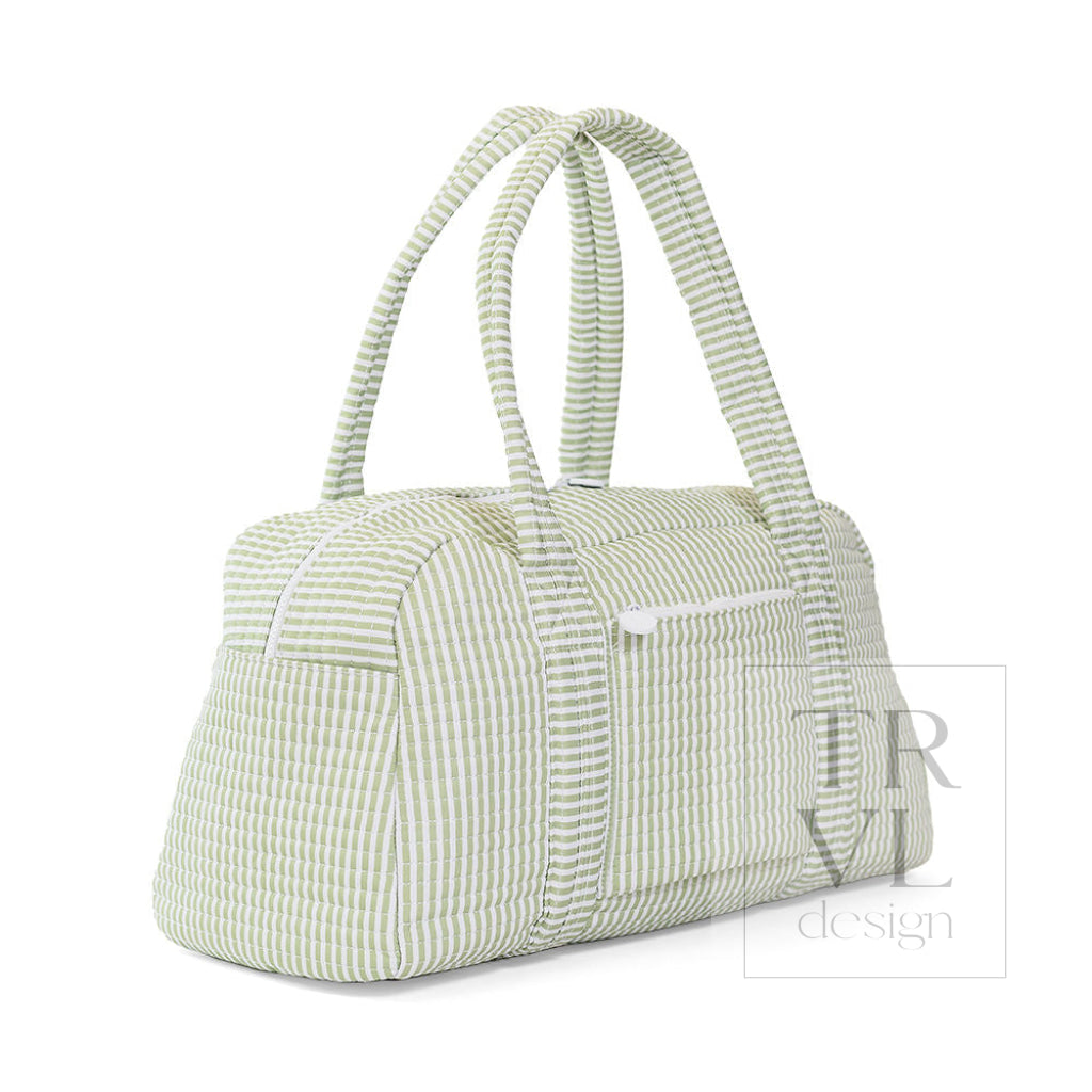 QUILTED GRANDE DUFFEL - PIMLICO STRIPE SAGE - Duffel Bags