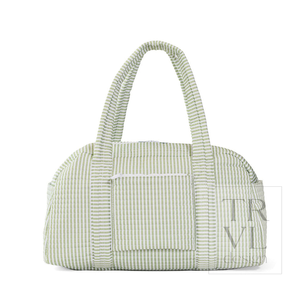 QUILTED GRANDE DUFFEL - PIMLICO STRIPE SAGE - Duffel Bags