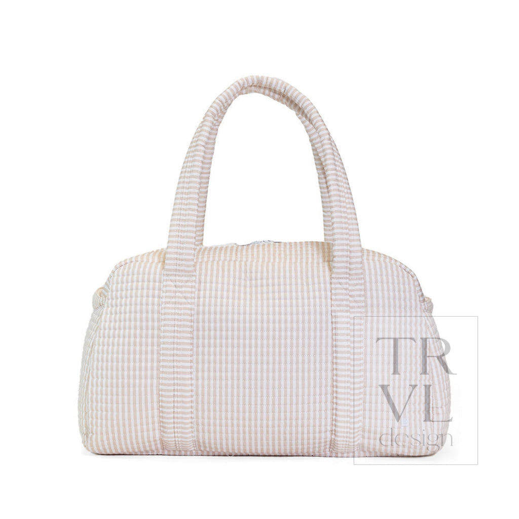 QUILTED GRANDE DUFFEL - PIMLICO STRIPE SAND - Duffel Bags