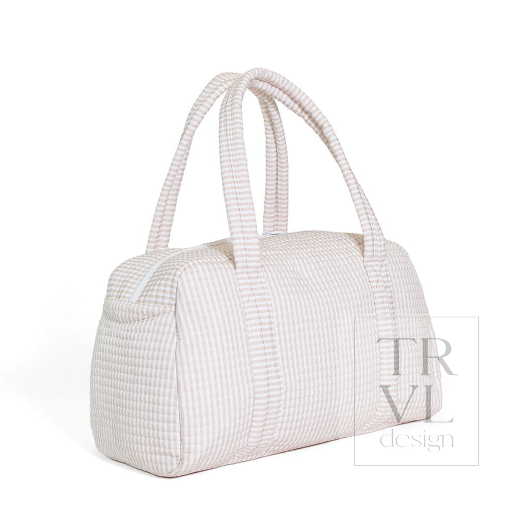 QUILTED GRANDE DUFFEL - PIMLICO STRIPE SAND - Duffel Bags