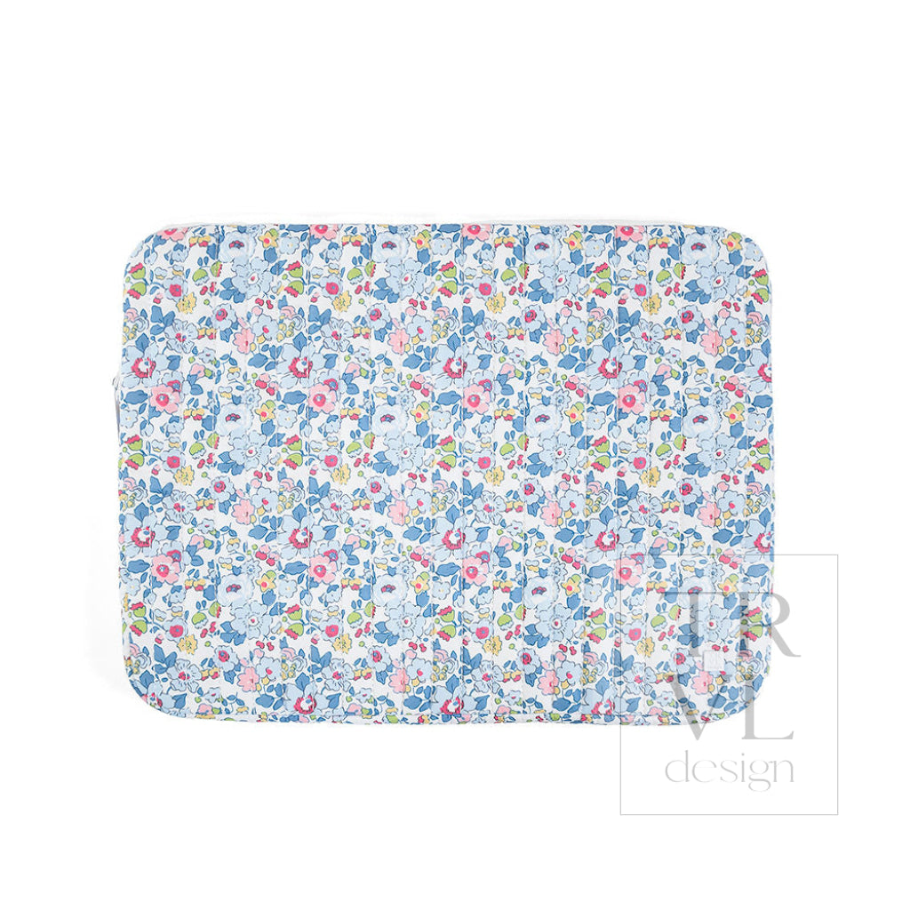 QUILTED LAPTOP SLEEVE - BRIDGEHAMPTON FLORAL - Travel Pouches