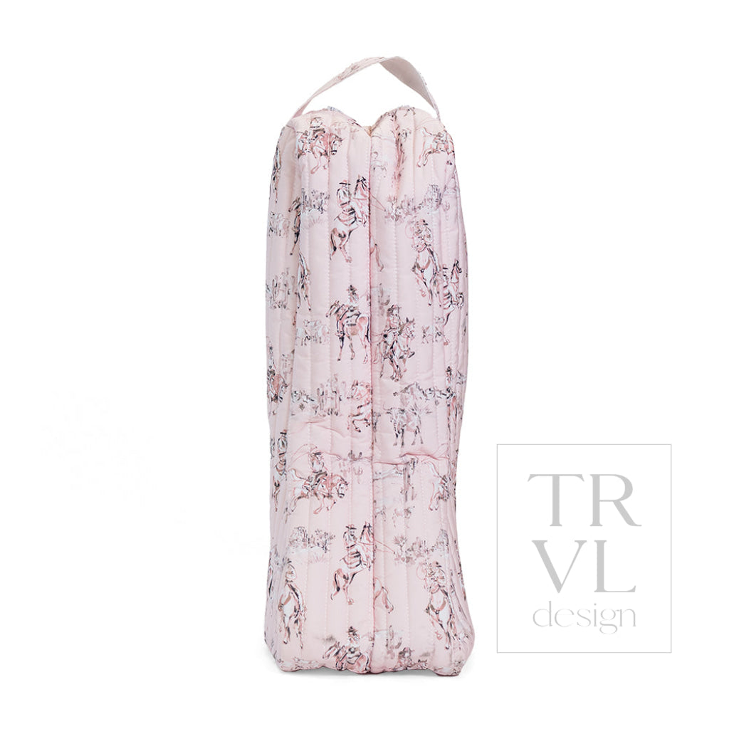 QUILTED LG BOOT BAG - COWGIRL TOILE - Shoe Bags