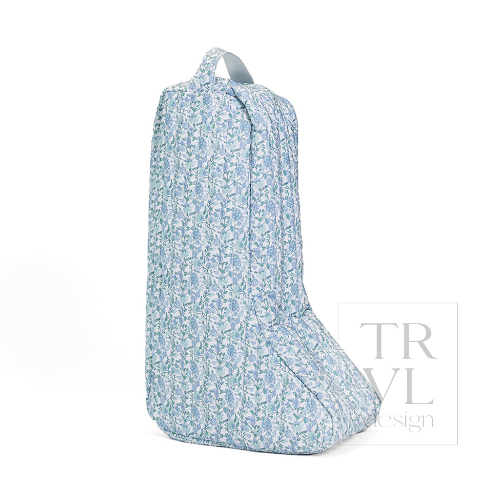 QUILTED LG BOOT BAG - HAMPTONS FLORAL - Shoe Bags