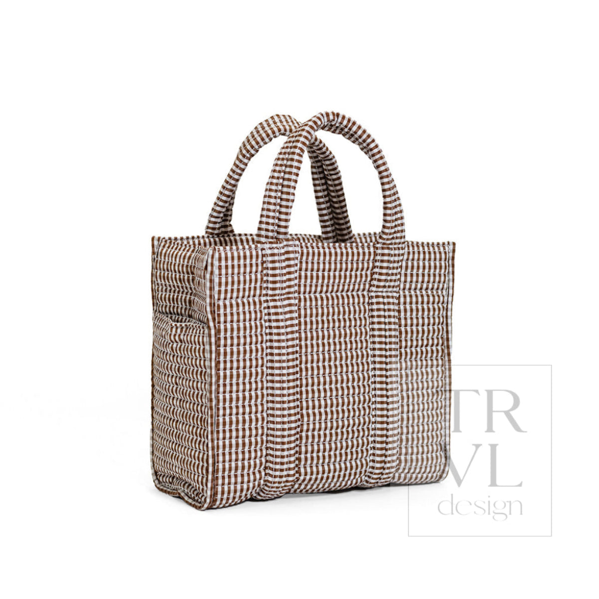 QUILTED MINI GO GO TOTE - GINGHAM COCO - Tote Bags