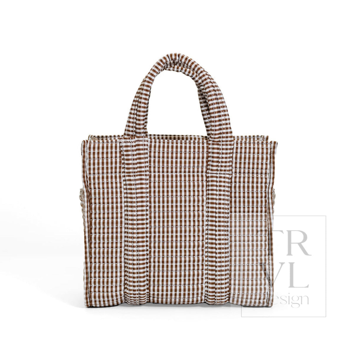 QUILTED MINI GO GO TOTE - GINGHAM COCO - Tote Bags