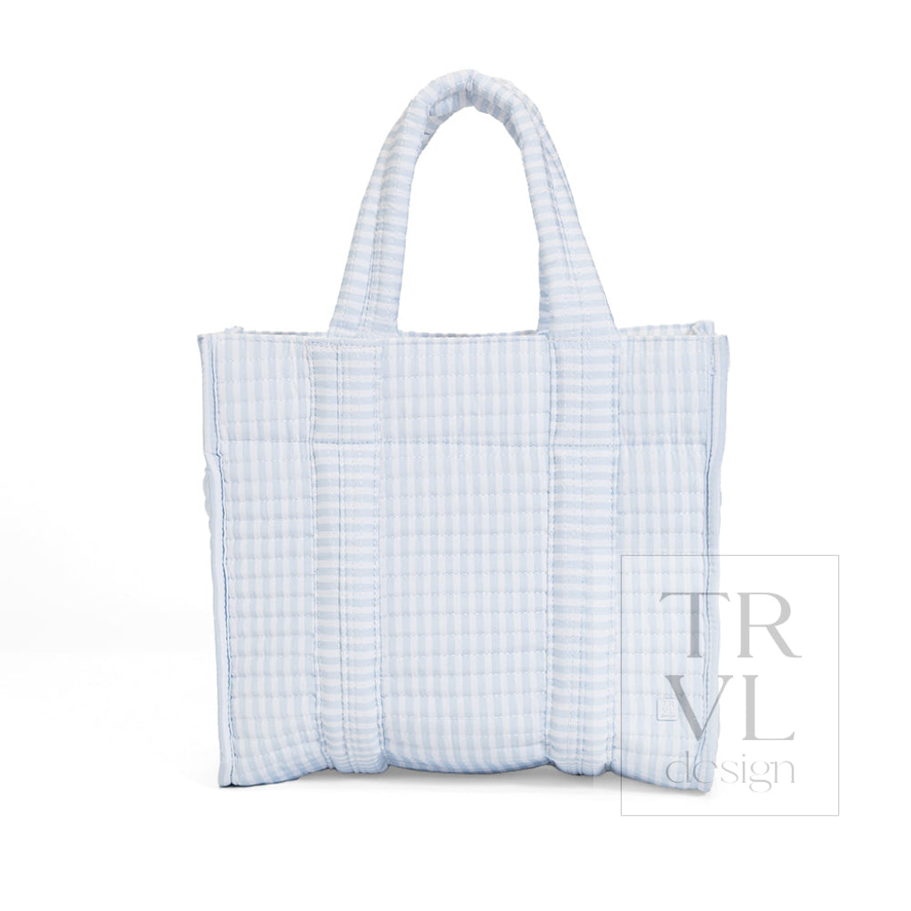 QUILTED MINI GO GO TOTE - PIMLICO STRIPE BLUE - Tote Bags