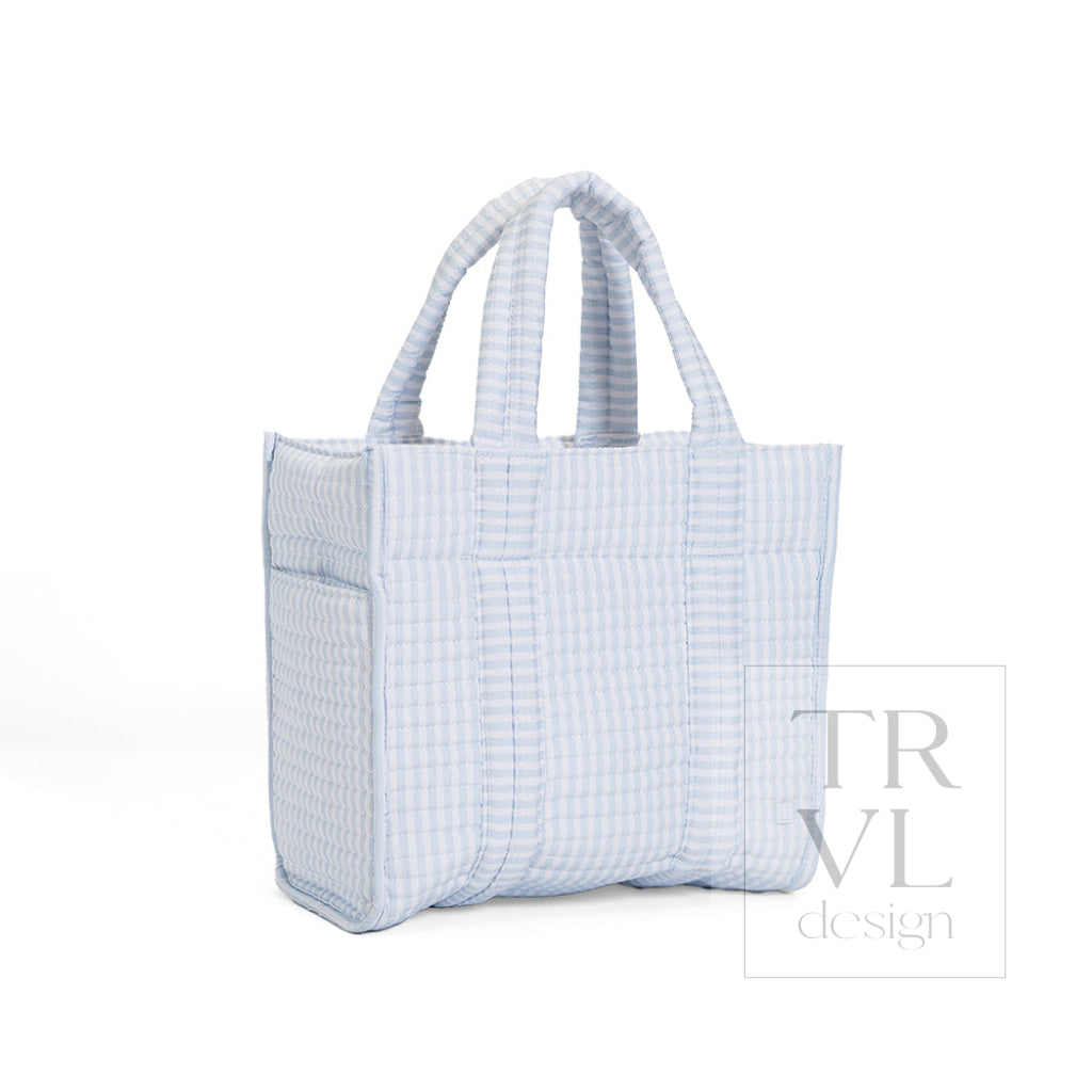 QUILTED MINI GO GO TOTE - PIMLICO STRIPE BLUE - Tote Bags