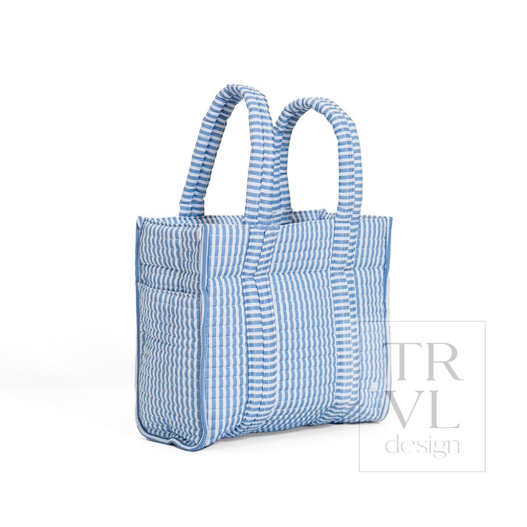 QUILTED MINI GO GO TOTE - PIMLICO STRIPE CHAMBRAY - Tote Bags