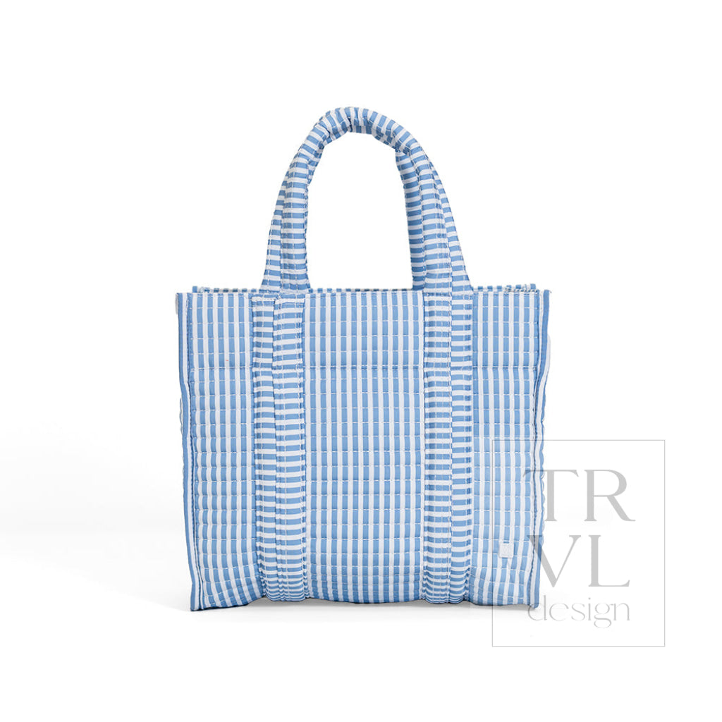 QUILTED MINI GO GO TOTE - PIMLICO STRIPE CHAMBRAY - Tote Bags