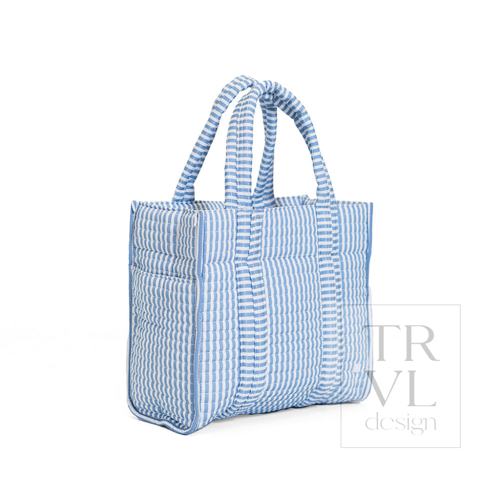 QUILTED MINI GO GO TOTE - PIMLICO STRIPE CHAMBRAY - Tote Bags