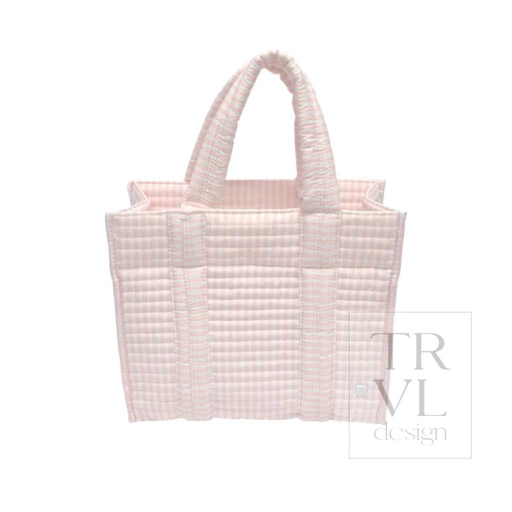 QUILTED MINI GO GO TOTE - PIMLICO STRIPE PINK - Tote Bags