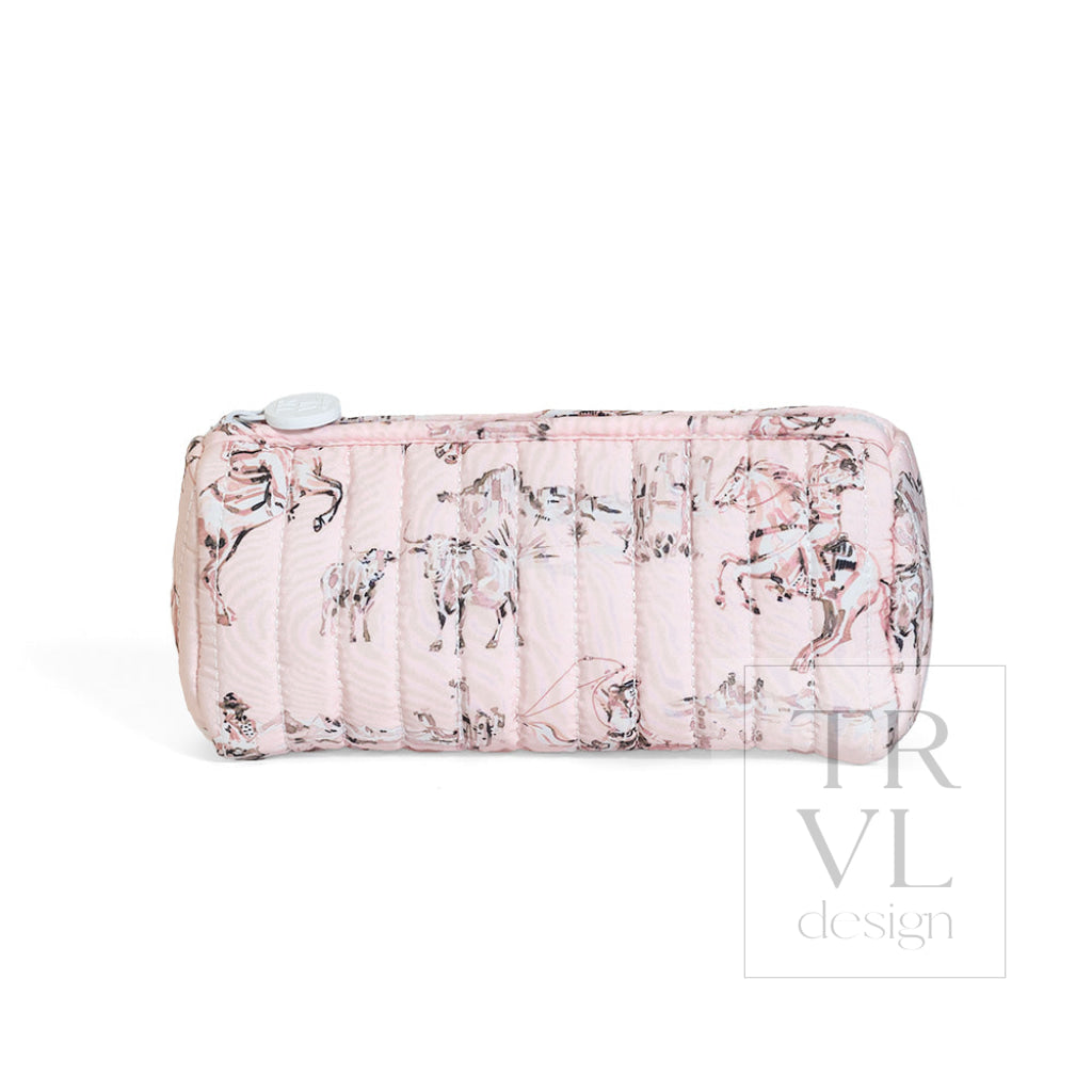 QUILTED POCHETTE BAG - COWGIRL TOILE - Cosmetic & Toiletry Bags