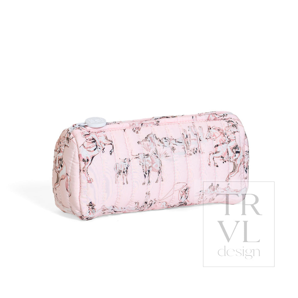 QUILTED POCHETTE BAG - COWGIRL TOILE - Cosmetic & Toiletry Bags