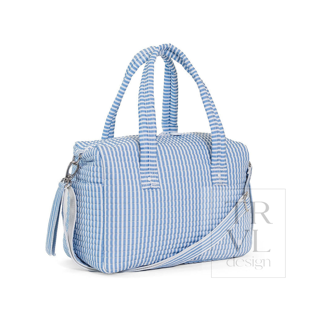 Quilted Stroller Bag Bundle in Pimlico Stripe Chambray + Changer Mat + Everyday (3 Piece) - Baby Gift Sets