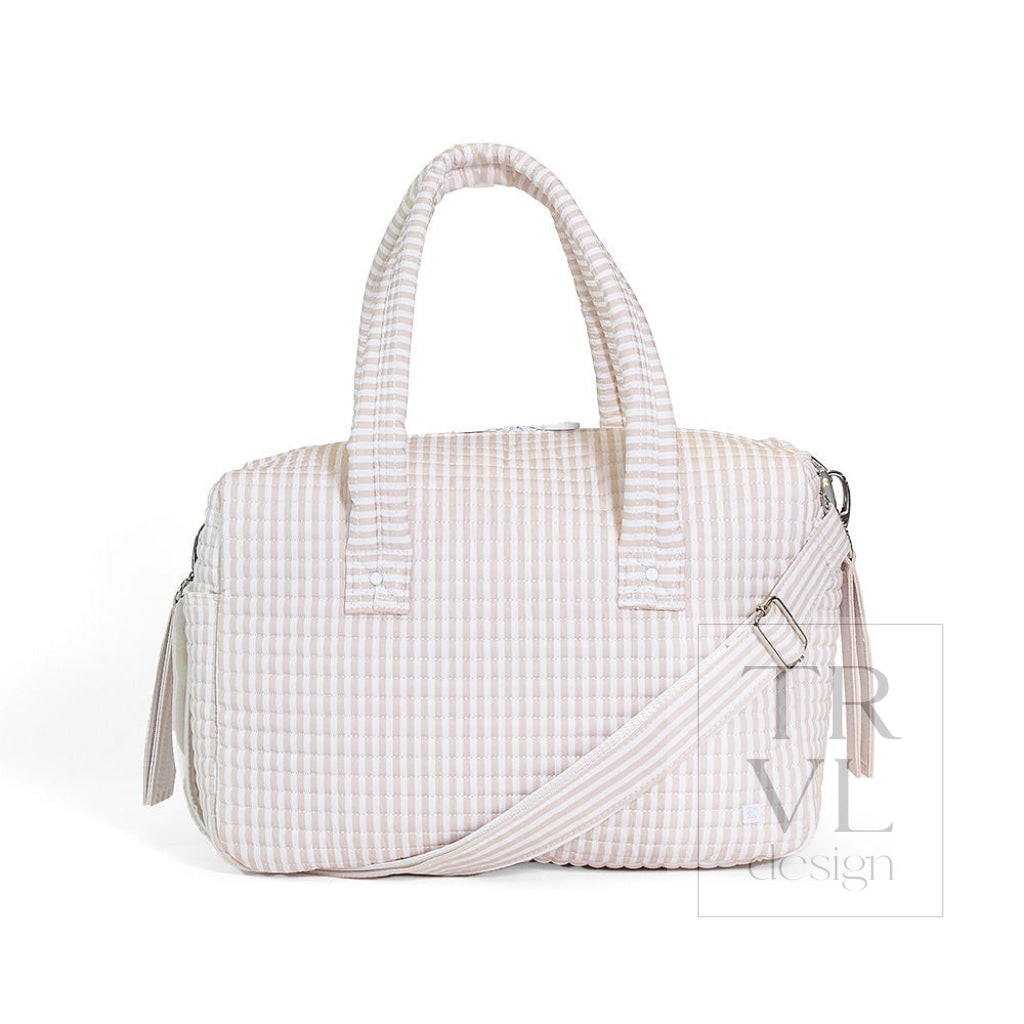 Quilted Stroller Bag Bundle in Pimlico Stripe Sand + Changer Mat + Everyday (3 Piece) - Baby Gift Sets