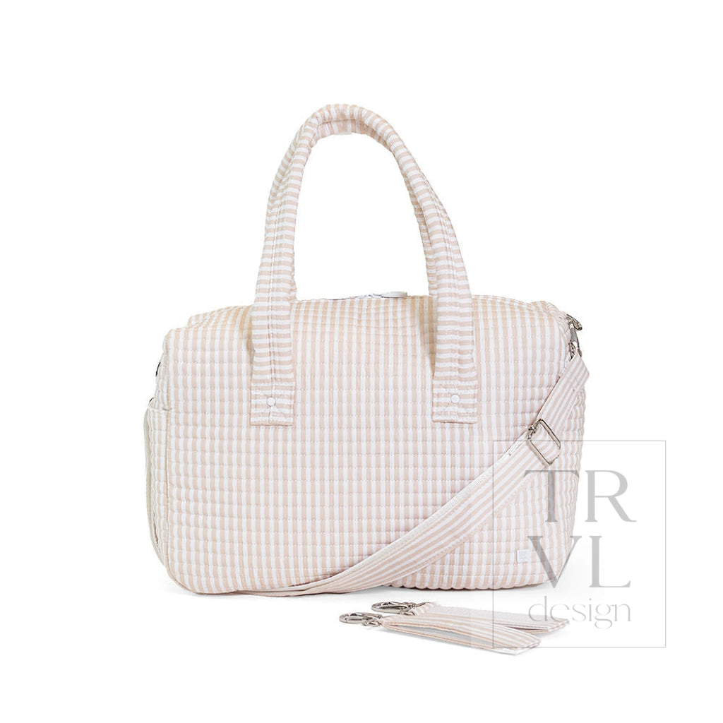 Quilted Stroller Bag Bundle in Pimlico Stripe Sand + Changer Mat + Everyday (3 Piece) - Baby Gift Sets