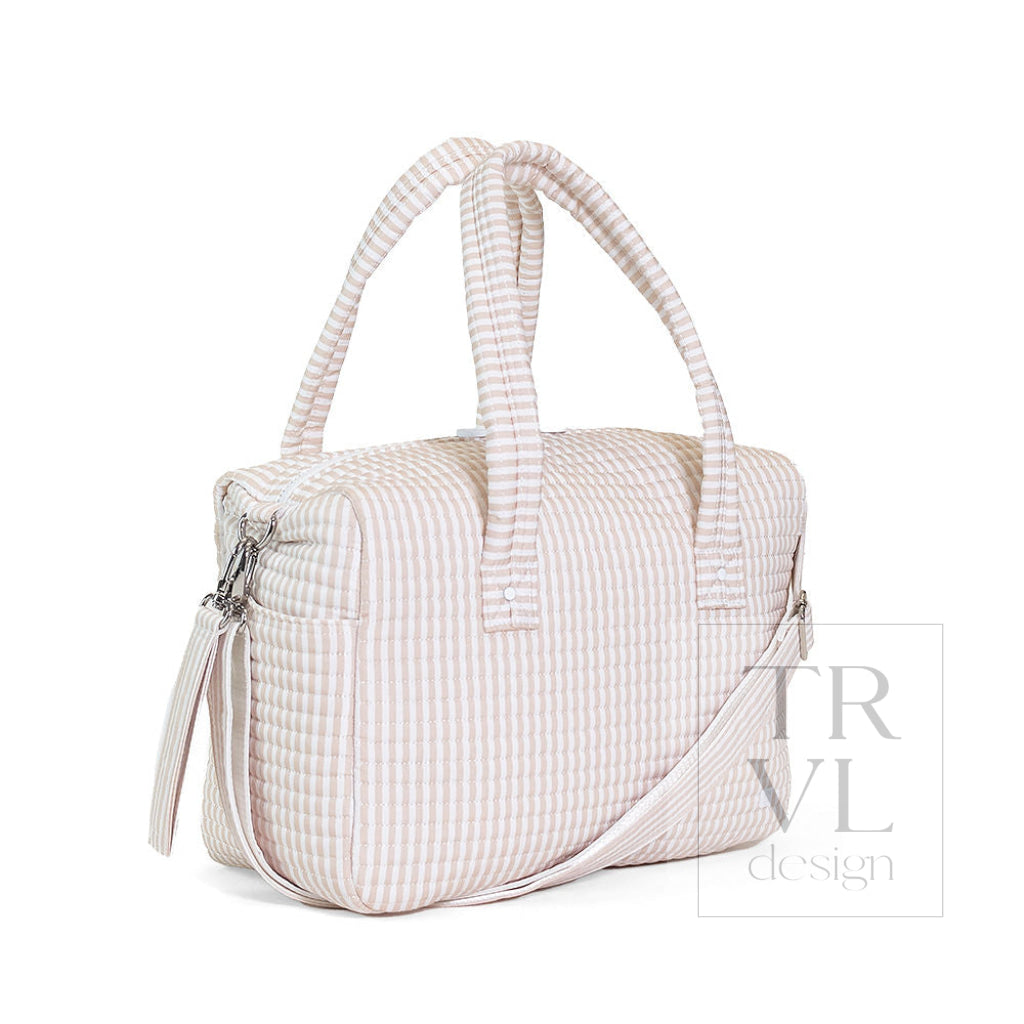 Quilted Stroller Bag Bundle in Pimlico Stripe Sand + Changer Mat + Everyday (3 Piece) - Baby Gift Sets