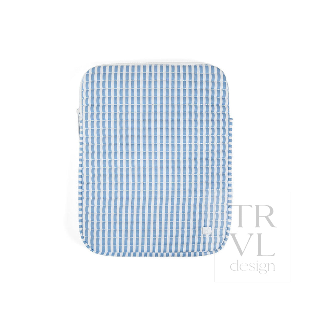 QUILTED TABLET CASE - PIMLICO STRIPE CHAMBRAY - Travel Pouches