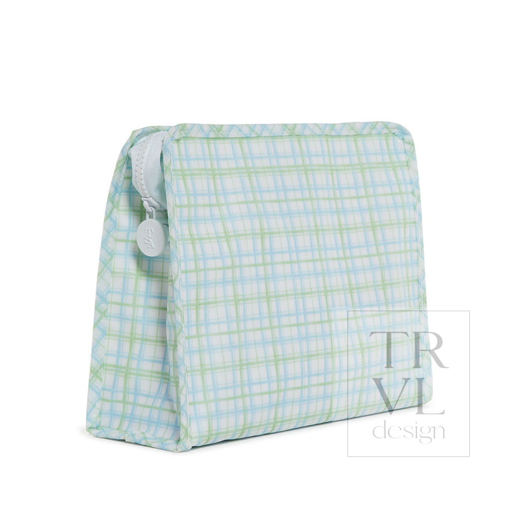 Roadie Large - Classic Plaid Green Zip Pouch *7/15 Ship