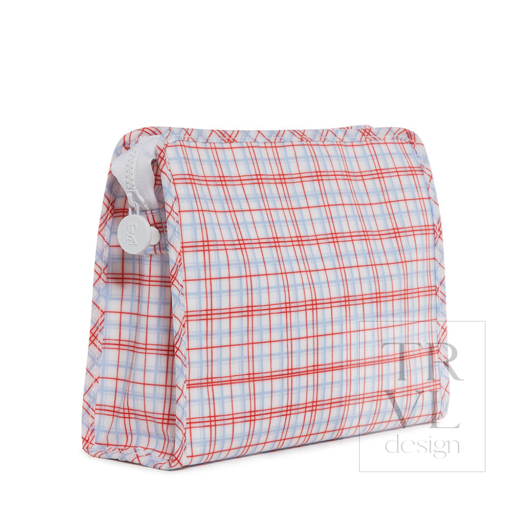 Roadie Large - Classic Plaid Red Zip Pouch