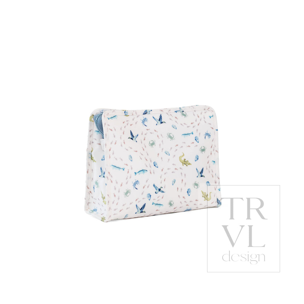 ROADIE LARGE Zip Pouch - COASTAL TIDES - Travel Pouches