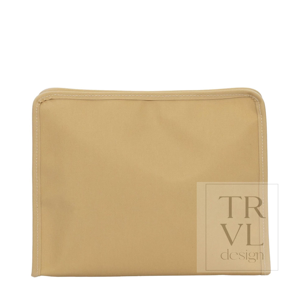 ROADIE LARGE Zip Pouch - COATED CANVAS KHAKI - Travel Pouches