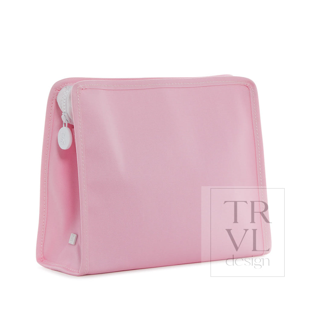 Roadie Large - Coated Canvas Peony Zip Pouch