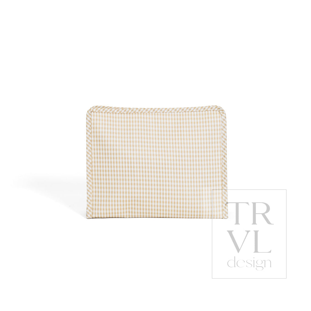 ROADIE LARGE Zip Pouch - GINGHAM NEW KHAKI 3 *ETA Ship 7/25 - Travel Pouches